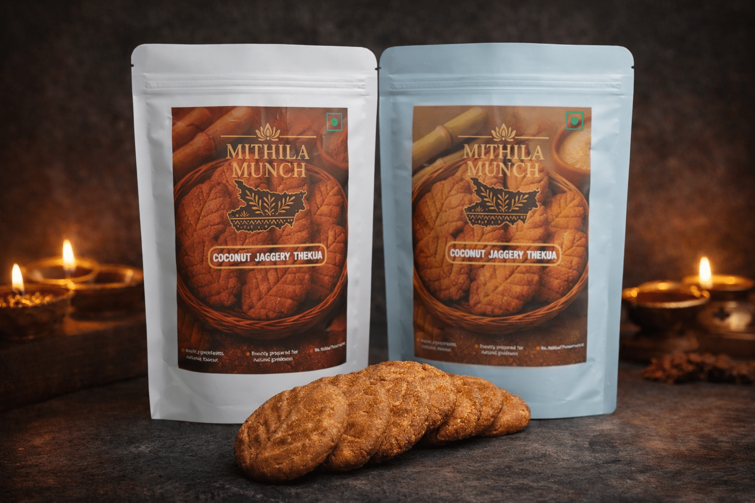 Thekua Sample Pack – Coconut Sugar & Jaggery | MITHILA MUNCH - MITHILA MUNCH